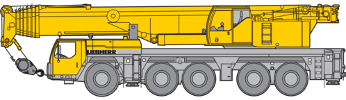 Żuraw samojezdny 200 ton Liebherr LTM1200 - elektryczny