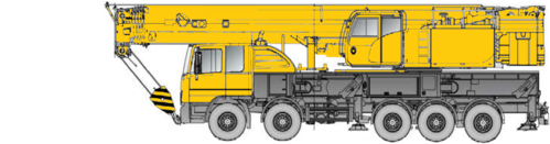 Żuraw samojezdny 100 ton Terex Roadmaster 5300L - elektryczny